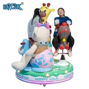 Carrousel girafe en fibre de verre pour 3 personnes