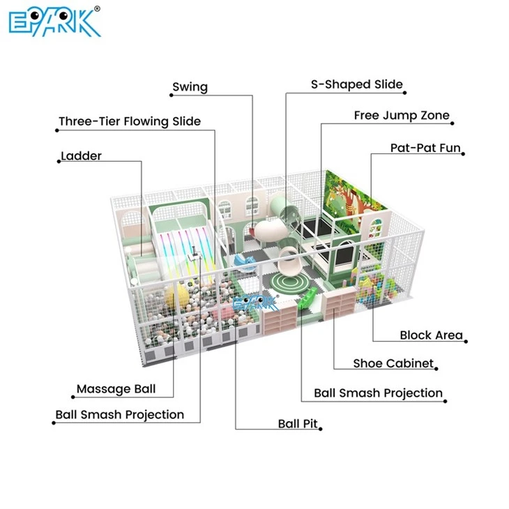 100m² Modular Indoor Playground Adventure Zone For Kids suppliers