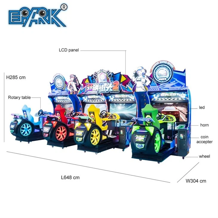 Four Players Dynamic Racing Game Machine