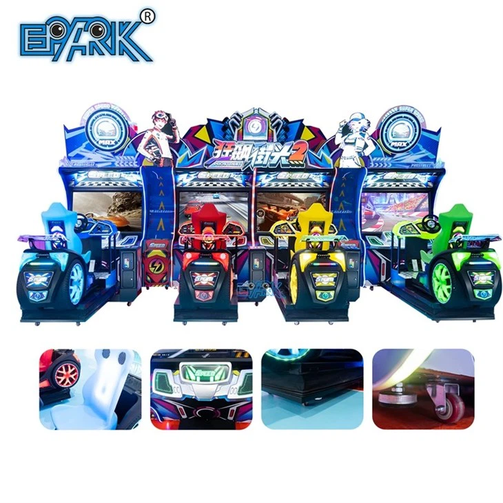 Four Players Dynamic Racing Game Machine